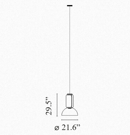 Noctambule Suspension 1 Low Cylinder Bowl By Flos