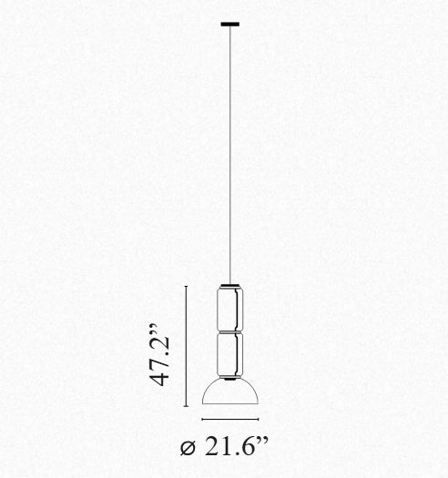 Noctambule Suspension 2 Low Cylinder Bowl By Flos