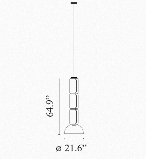 Noctambule Suspension 3 Low Cylinder Bowl By Flos