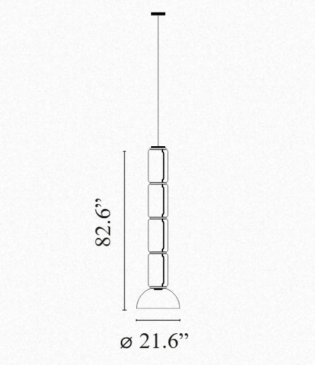 Noctambule Suspension 4 Low Cylinder Bowl By Flos