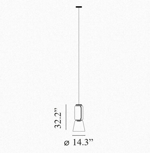 Noctambule Suspension 1 Low Cylinder Cone By Flos