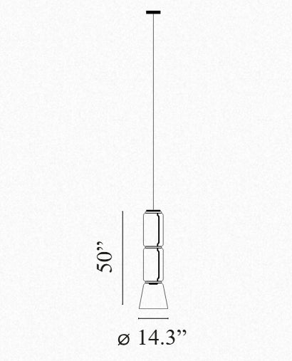 Noctambule Suspension 2 Low Cylinder Cone By Flos