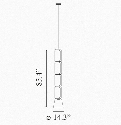 Noctambule Suspension 4 Low Cylinder Cone By Flos