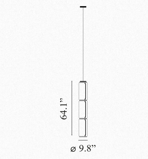 Noctambule Suspension 3 High Cylinder By Flos
