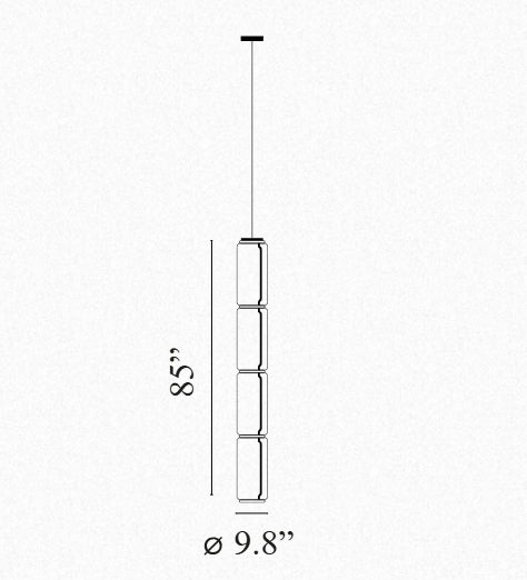 Noctambule Suspension 4 High Cylinder By Flos