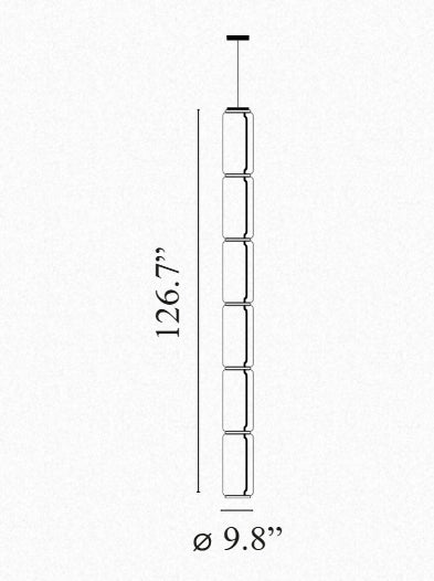 Noctambule Suspension 6 High Cylinder By Flos