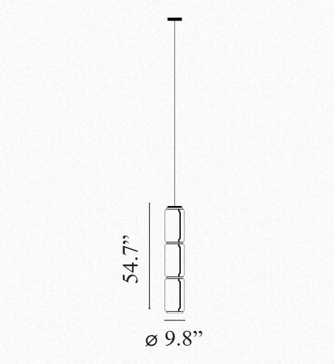 Noctambule Suspension 3 Low Cylinder By Flos