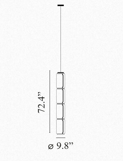 Noctambule Suspension 4 Low Cylinder By Flos