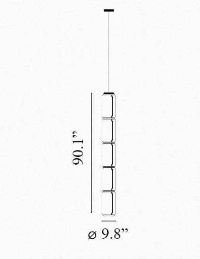 Noctambule Suspension 5 Low Cylinder By Flos