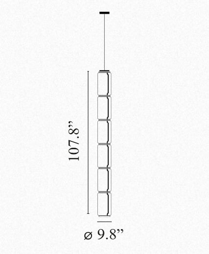 Noctambule Suspension 6 Low Cylinder By Flos