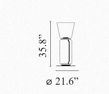 Noctambule Floor 1 High Cylinder Cone Small Base By Flos