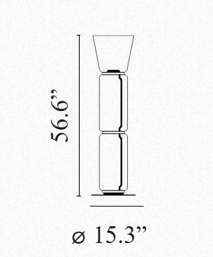 Noctambule Floor 2 High Cylinder Cone Small Base By Flos