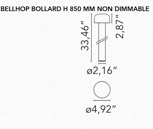 Bellhop 125 Bollard By FLos