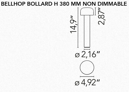 Bellhop 125 Bollard By FLos
