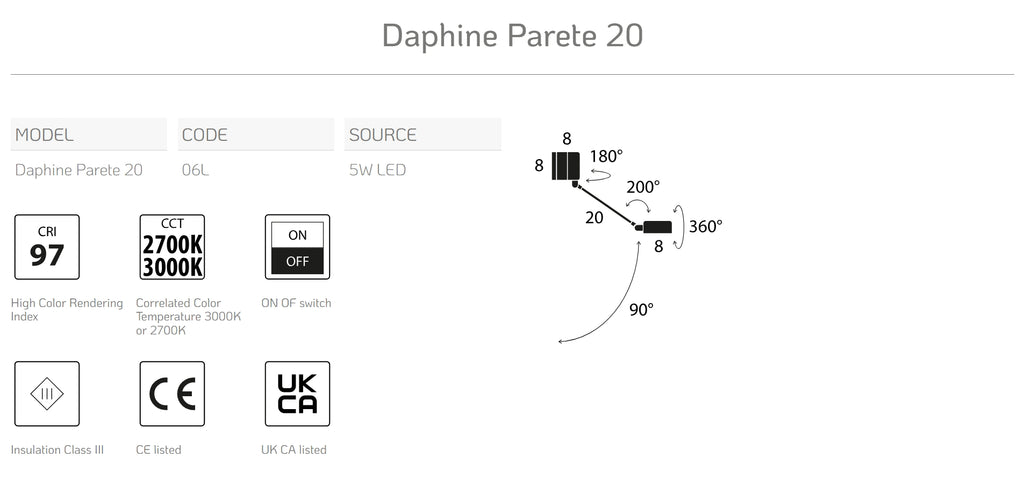 Daphine Wall Light By Lumina
