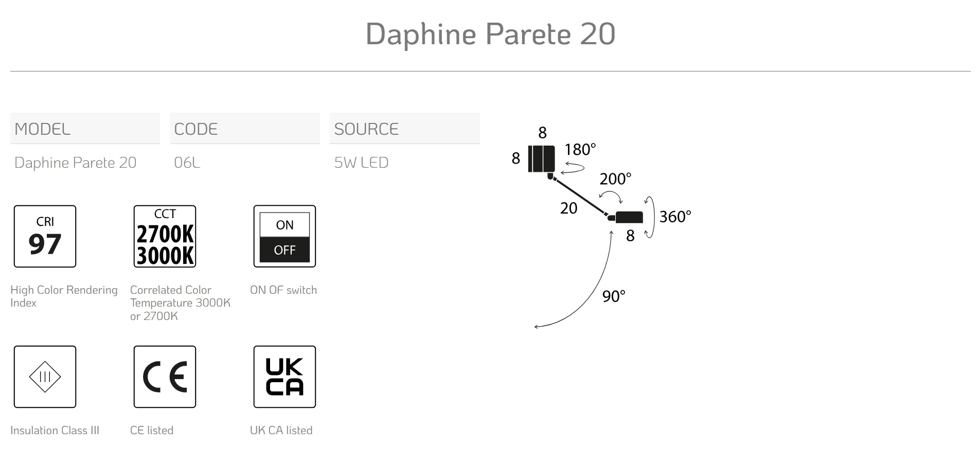 Daphine Wall Light By Lumina