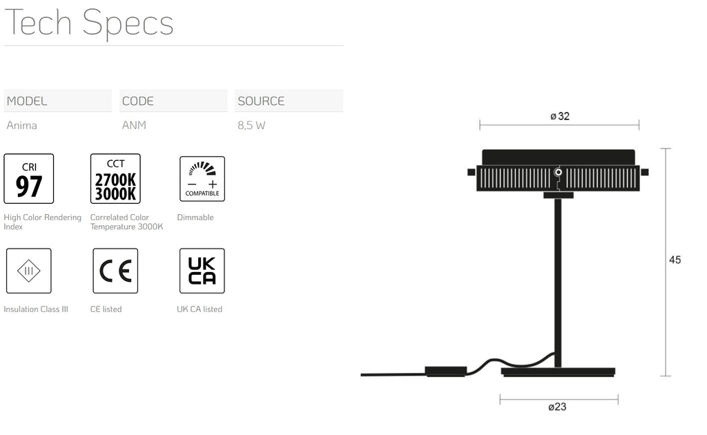 Anima Table Light By Lumina