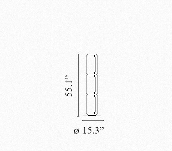 Noctambule Floor 3 Low Cylinder Small Base By Flos
