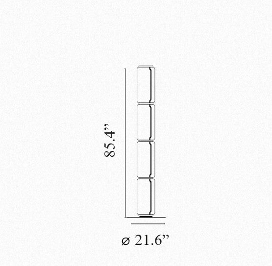 Noctambule Floor 4 High Cylinder Big Base By Flos