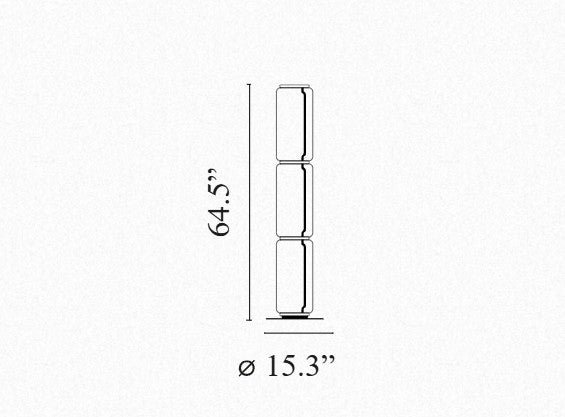 Noctambule Floor 3 High Cylinder Big Base By Flos