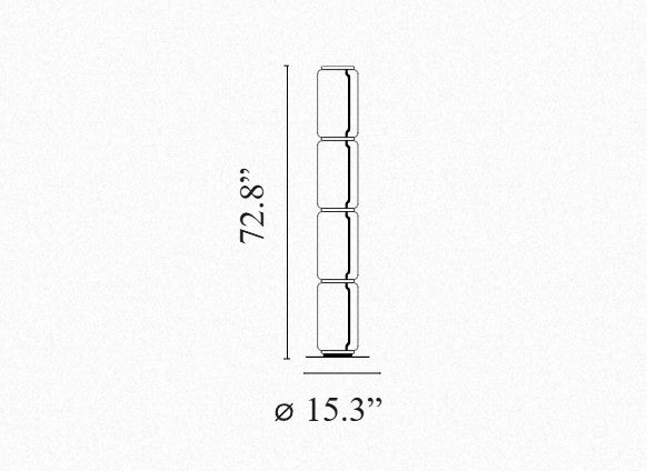 Noctambule Floor 4 Low Cylinder Small Base By Flos